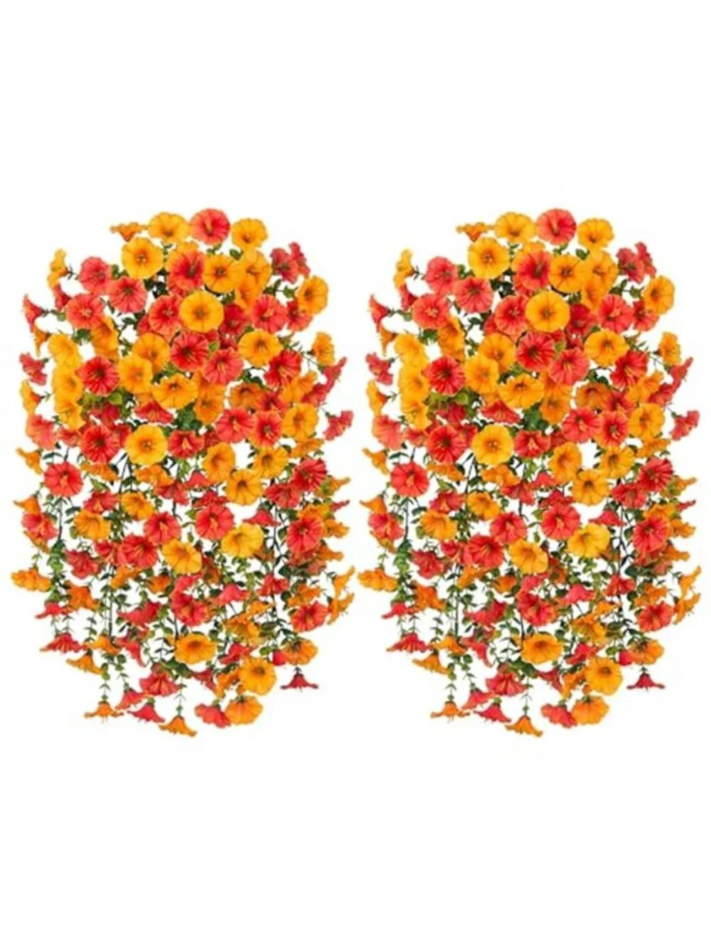 Artificial Hanging Silk Morning Glory Fake Flowers UV Resistant Outdoor Decor